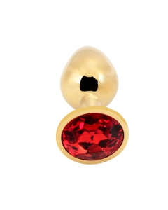 Rosebud Anal Plug Gold - Red