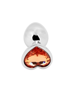 Heart shape Anal Plug Silver - Gold