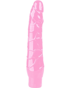 Vibrating dildo 9.8" pink