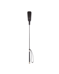 Leather Crop 64cm Black