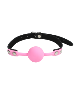 Silicone Ball Gag Black/Pink