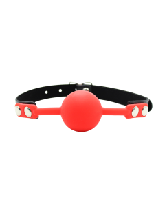 Silicone Ball Gag Black/Red