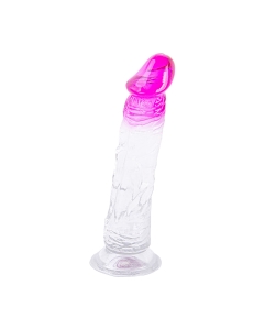 TPR Dildo 9" Transparant with Tip 