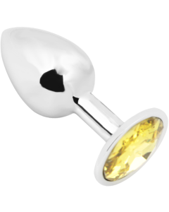 Rosebud Anal Plug Silver Yellow
