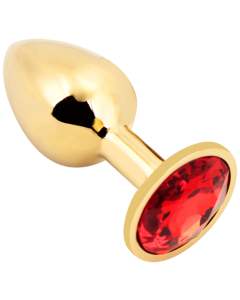 Rosebud Anal Plug Gold - Red