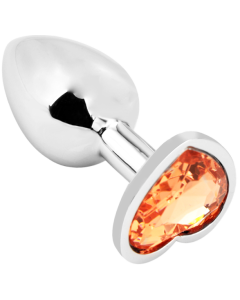 Heart shape Anal Plug small silver - gold