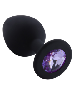 Rosebud Silicone Anal Plug Black - Light Violett