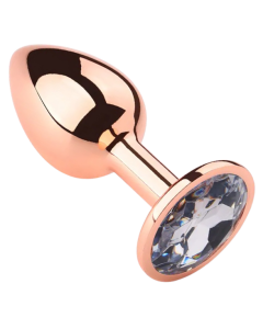 Rosebud Anal Plug Rose Gold - Clear