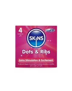 Skins Condoms Dots & Ribs 4 (6-Pack)