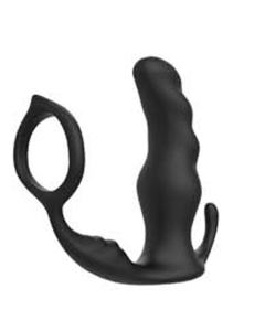 Knight Prostate Vibrator with Remote Black