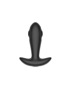 Tapping & Vibrating Anal Plug/Remote Black