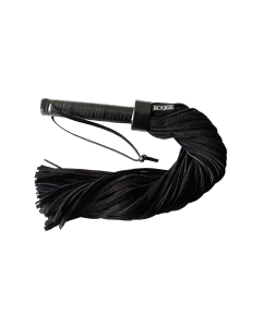 Long Suede Flogger Leather Handle Black