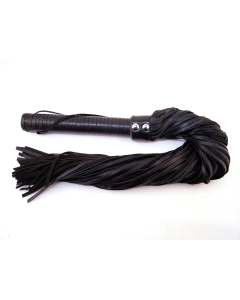 Leather Handle Flogger Black