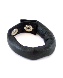 Leather Weighted Cock Strap Black