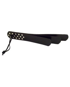Leather Three Straps Paddle Black