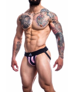 Jockstrap - M - (Stripes) Pink