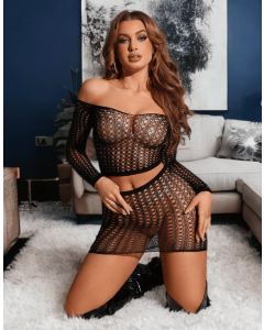 Top and Skirt S/L - Black