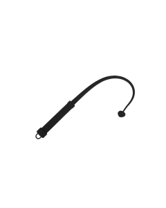Silicone Flogger with Tip Black