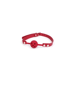 Silicone Breathable Ball Gag Red