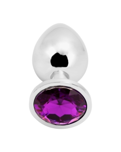 Rosebud Anal Plug Silver - Dark Violett