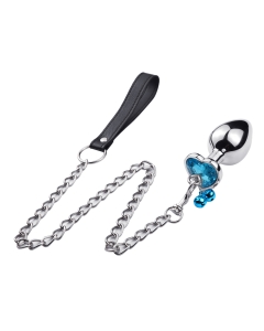 Heart shape Buttplug - Jingle Bells & Leash
