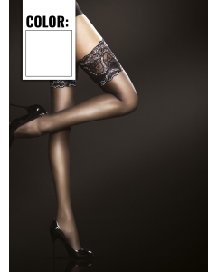 Sandrine Hold-up Stockings 20 DEN White