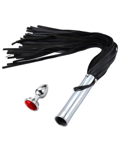 Aluminium Whip with Build in Buttplug