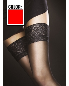 Milena Hold-up Stockings 20 DEN S red