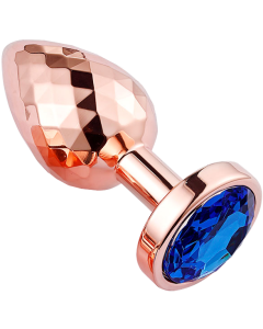 Diamond Facets Anal Plug Rose M Blue