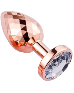 Diamond Facets Anal Plug Rose M Clear