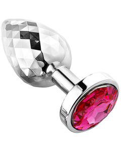Diamond Facets Anal Plug Silver L Pink