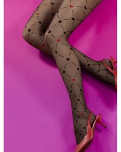 Poker Tights 15 DEN L black